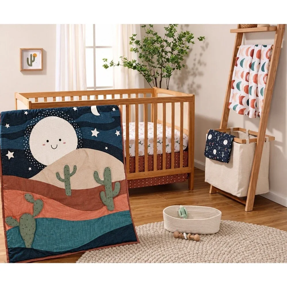 The Peanutshell Joshua Tree 5-Piece Crib Bedding Set Desert Cactus